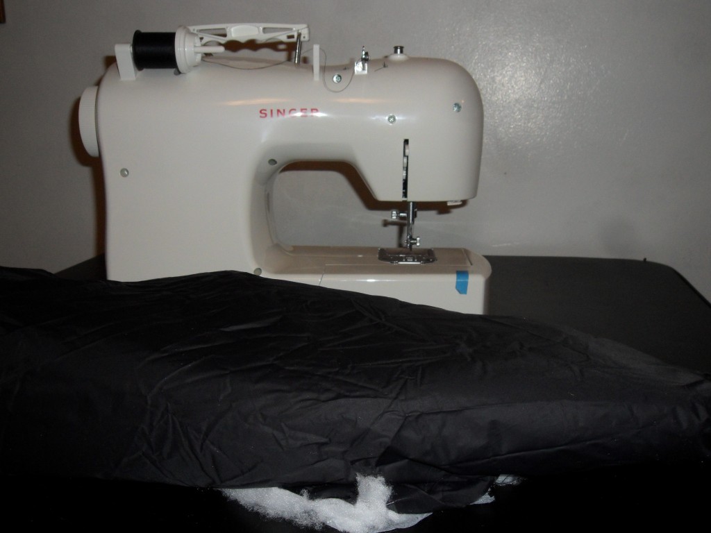 My sewing machine and my current sewing project.