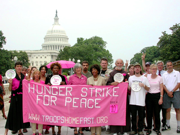 Code Pink and Out of Iraq Caucus in front of U.S. Capitol Building