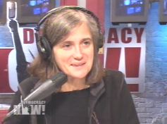 Screenhot of AMy Goodman on the air.