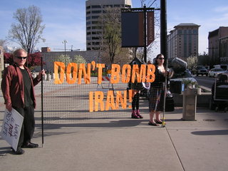 Two friends of Dee in Salt Lake City [Don't Bomb Iran]