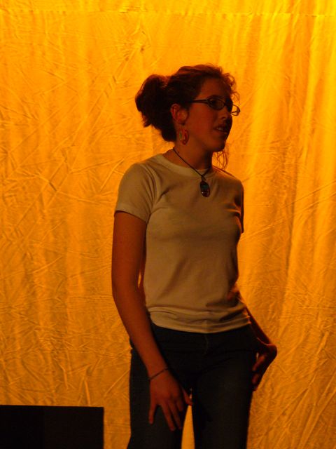 Jenna Mellor in the Vagina Monologues, Agassiz Theater, February 2006.
