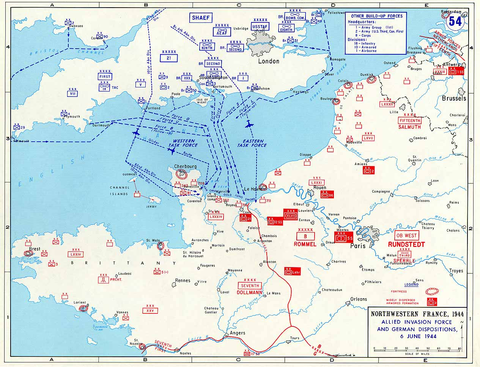 Allied Invasion Plans and German Positions Normandy 1944