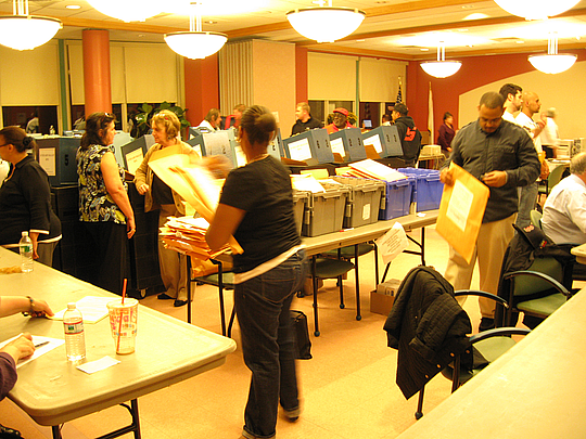Ballot and Aux ballot boxes; Senior Center Nov. 3, 2009