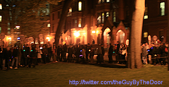 Unite-Here 26 and supporters marching past Mathews Hall Harvard May 2011