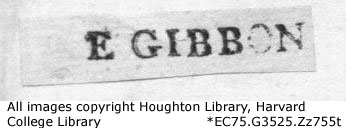 Edward Gibbon Booklabel