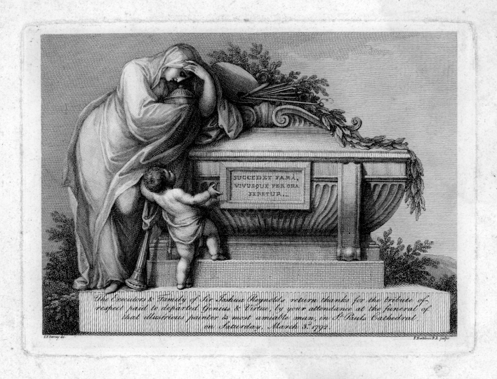 Sir Joshua Reynolds funeral engraving, Houghton *2009-2210