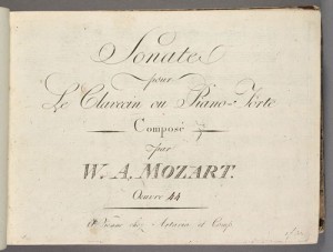 Title page, Sonatas K. 533 and 494. Merritt Room Mus 745.1.13