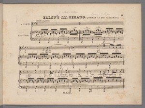 "Ellen's III. Gesang," Sieben Gesänge aus Walter Scott's Fräulein vom See (1826). Merritt Room Mus 800.1.711.15 PHI