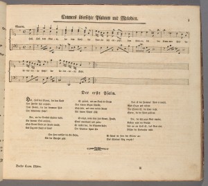 Carl Philipp Emanuel Bach, "Der Erste Psalm," Psalmen mit Melodien. Merritt Room Mus 627.2.584 