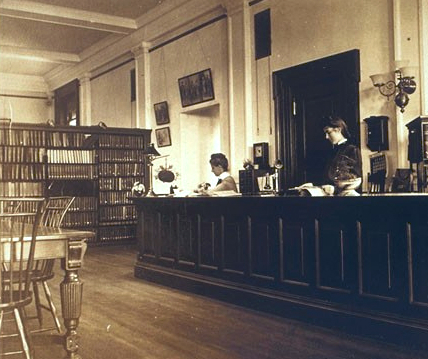 Campbell at the Newark Public Library, 1901