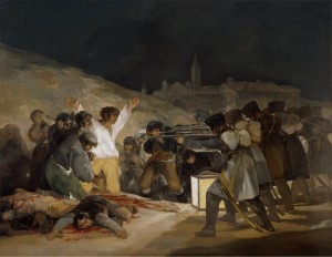 <em>The Third of May 1808 in Madrid or "The Executions"</em> by Francisco Goya, 1814. Held by Museo Del Prado, I got this image from their <a href="https://www.museodelprado.es/en/the-collection/art-work/the-3rd-of-may-1808-in-madrid-or-the-executions/5e177409-2993-4240-97fb-847a02c6496c" target="_blank">website</a> for personal use.